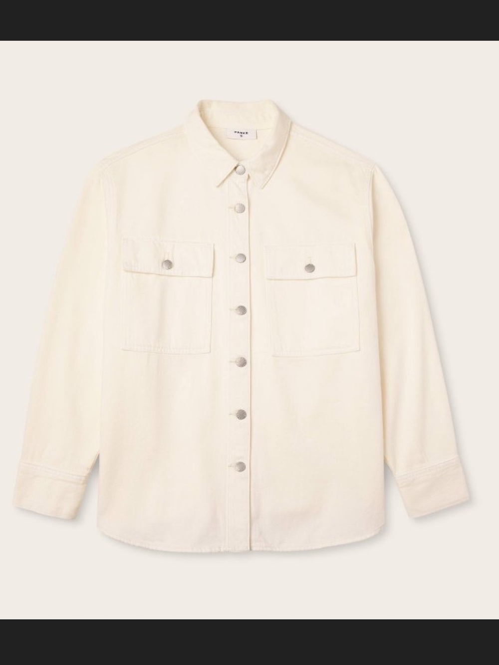 Parke x Target- Long Sleeve Denim Shacket - cream